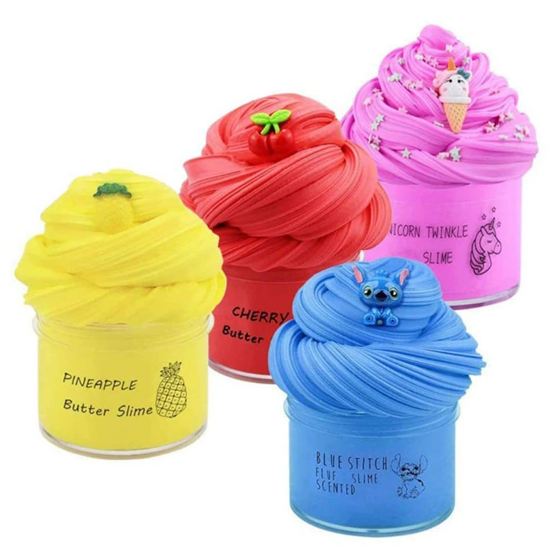 AMZ Vegetable Cotton Mud DIY Fruit Puff Slime Kit Kit Cotton Poly Plaid Declaim toys