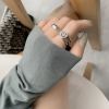 Retro fashionable brand ring, small design trend jewelry, on index finger, simple and elegant design