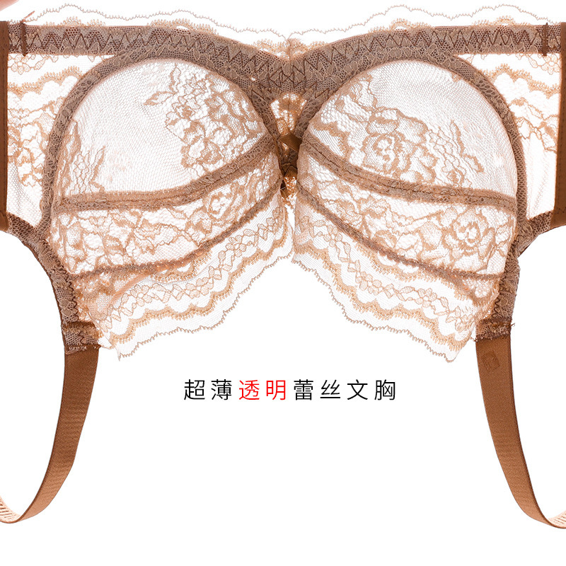 Sexy Transparent Lingerie for Women with Underwire Lace Bra, Push-Up, Comfortable, Wholesale Hot-Selling Breathable Product
