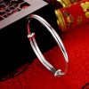 Glossy solid silver bracelet, wholesale, 925 sample silver