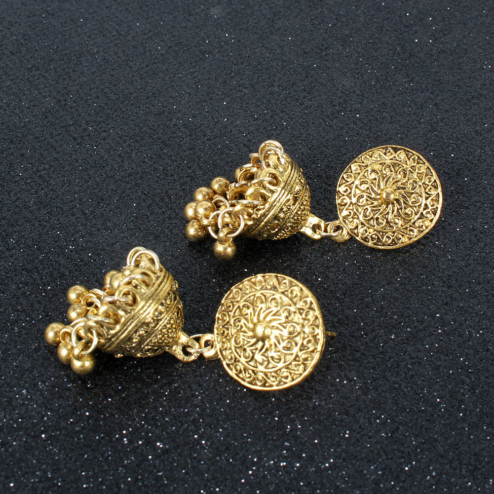 Exaggerated Earrings Fashion Retro Ethnic Style Alloy Tassel Earrings Women display picture 4