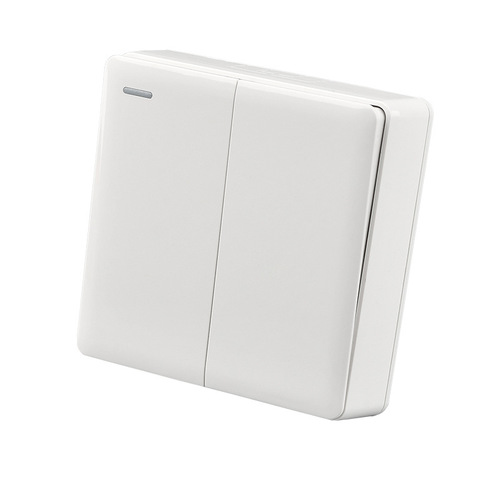 International Electrotechnical Installation Switch and Socket 86 Type, White Panel, Power and Light Dual Switch, Two-Way Switch