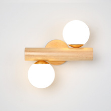 现代简约木艺LED壁灯北欧创意客厅背景墙灯过道灯阳台灯床头灯