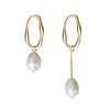 Organic asymmetrical advanced earrings from pearl, high-quality style