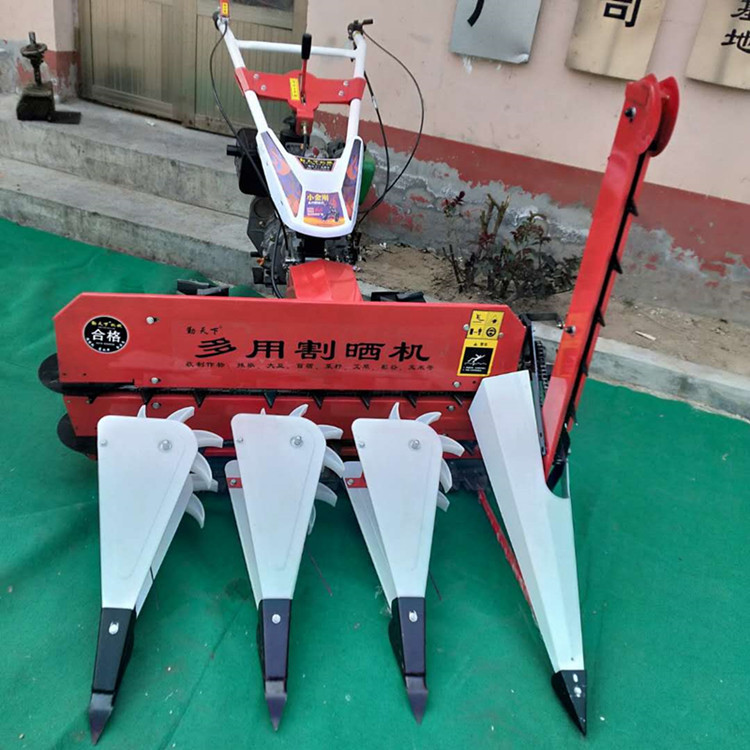 1.5米宽幅农用收割机 手推式汽油割晒机 小型玉米辣椒收割机