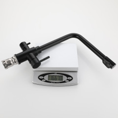 304 stainless steel black kitchen water purifier mixed faucet with cold and hot lead-free brushed wash basin sink faucet