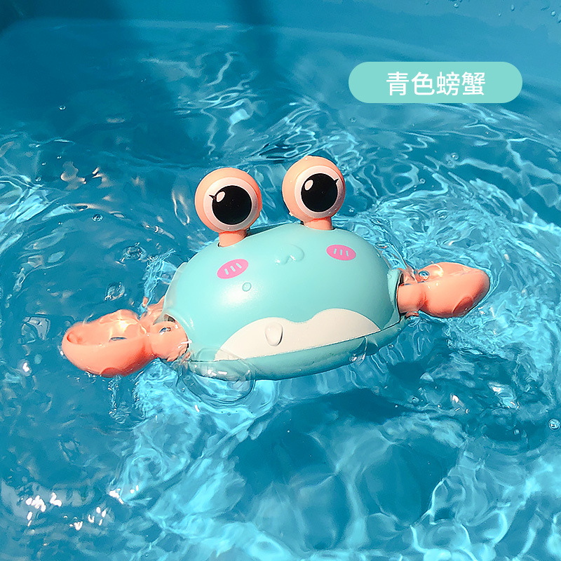 Juguetes de baño para niños jugando al agua sinuoso wind-up ballena natación bebé baño juego de agua cangrejo ducha