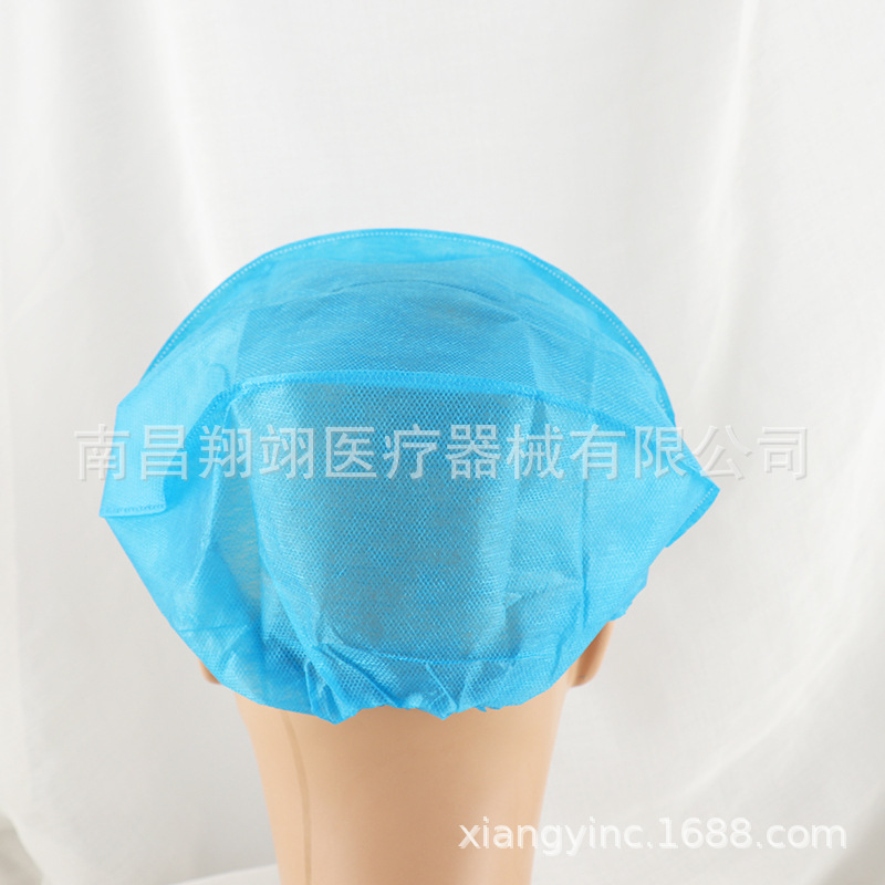 一次性帽子医用帽无菌帽头套条形帽无纺布帽子用蓝色无菌可定制-阿里巴巴