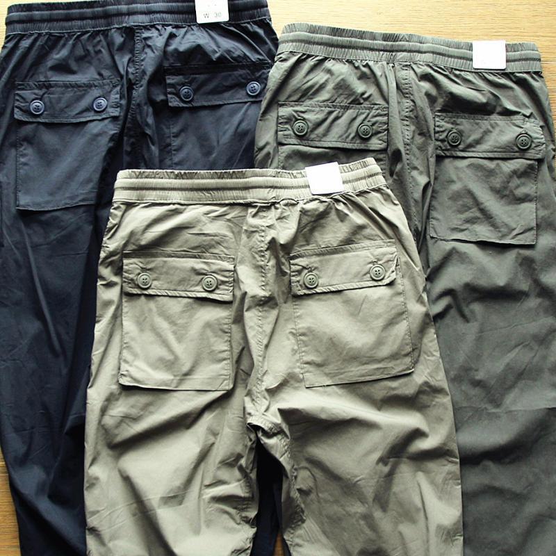 Ultra-thin Quick-drying Outdoor Protective High-elastic Soft Lightweight jogger Leg Pants Loose-fit Japanese Casual Pants