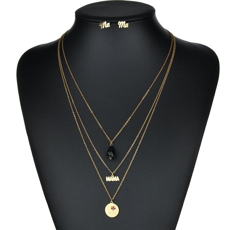 Fashion  Letter Round Necklace display picture 4