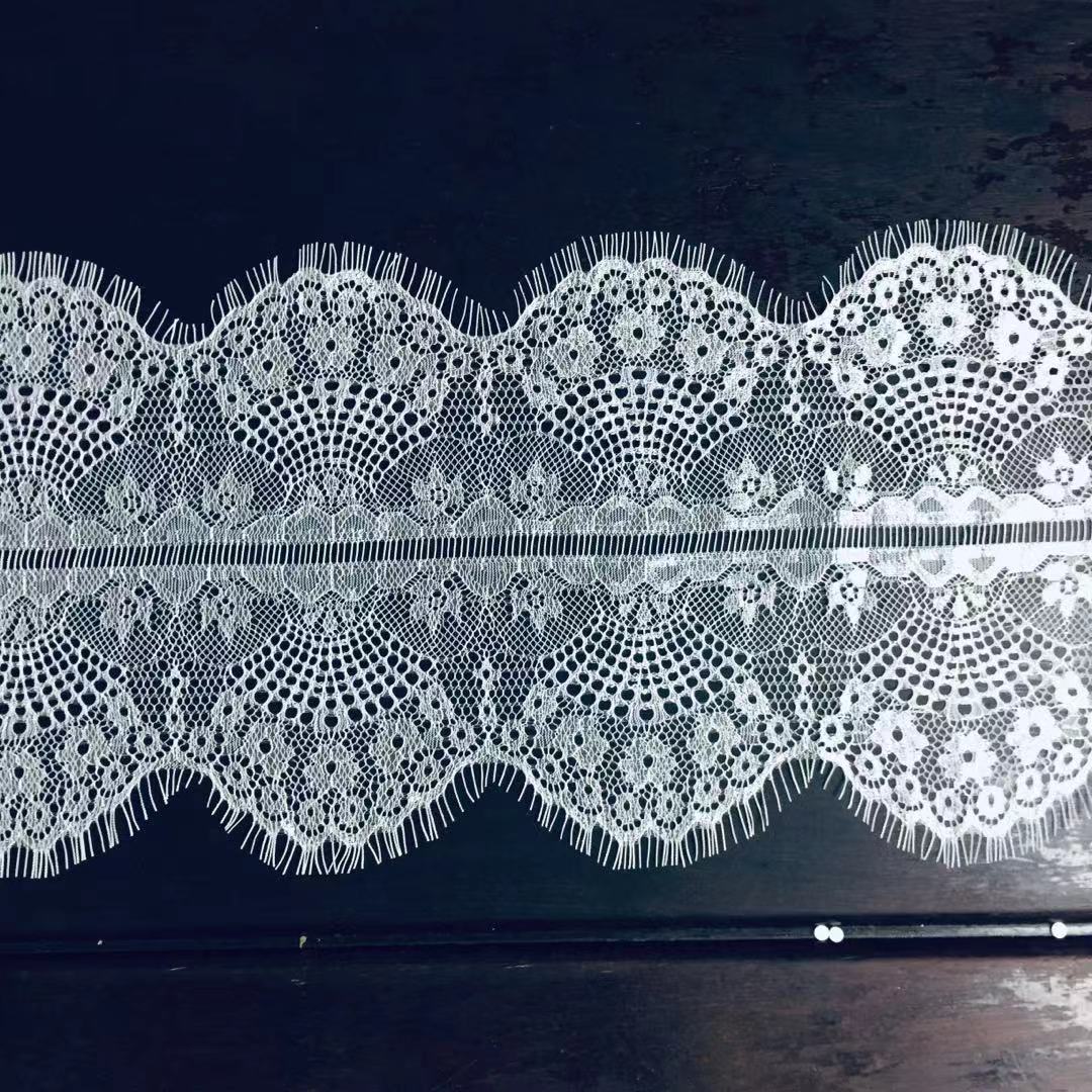 新款蕾丝睫毛花边薄款无弹20cm宽条码双边服饰性感内衣配饰辅料
