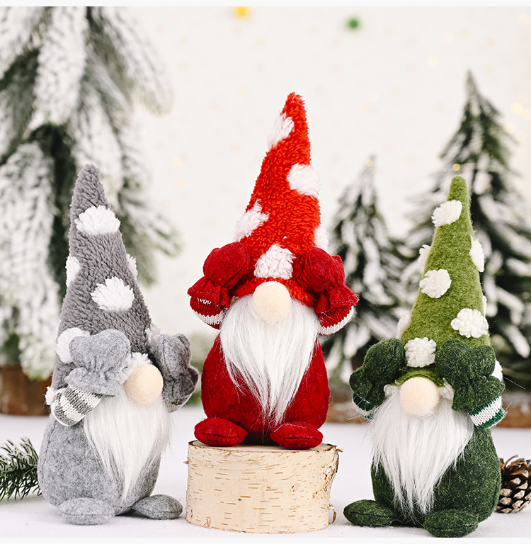 Christmas Decoration Snowflake Hat Covered Eye Doll display picture 10