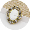 Bronze Crystal Flower Mobile Beauty DIY Pearl Flower Drilling Handband Basket Flower Jewelry Accessories
