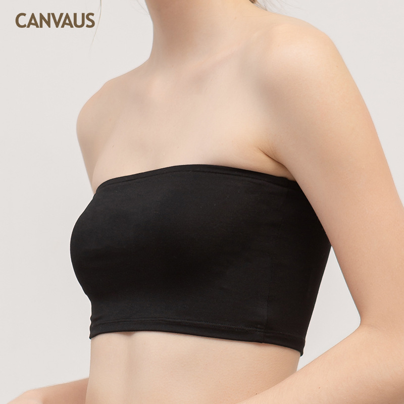 Modal One-Piece Anti-Exposure Strapless Bandeau Bra, One-Piece Wrap-Around Bra, V200 Can Be Worn Outside
