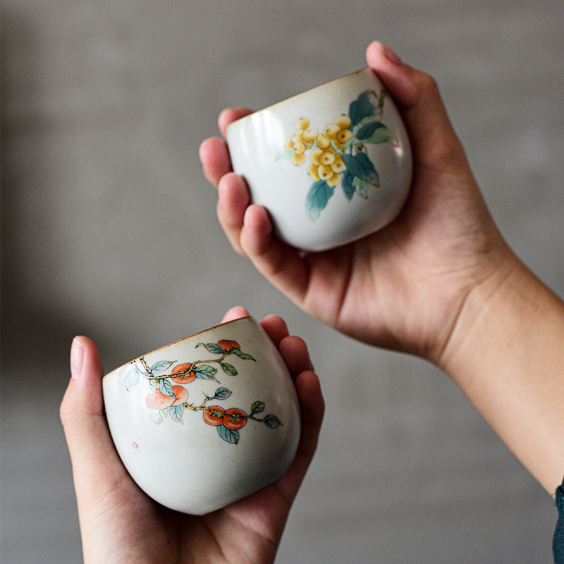 Azul y blanco Ru horno taza de té taza maestra taza de té Kung Fu taza de té de cerámica juego de té taza personal grande taza individual té