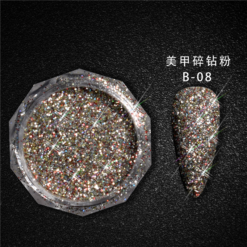 Uñas de cristal diamante polvo micro diamante joyería de uñas de oro pequeño diamante flash cristal mezclado diamante micro diamante
