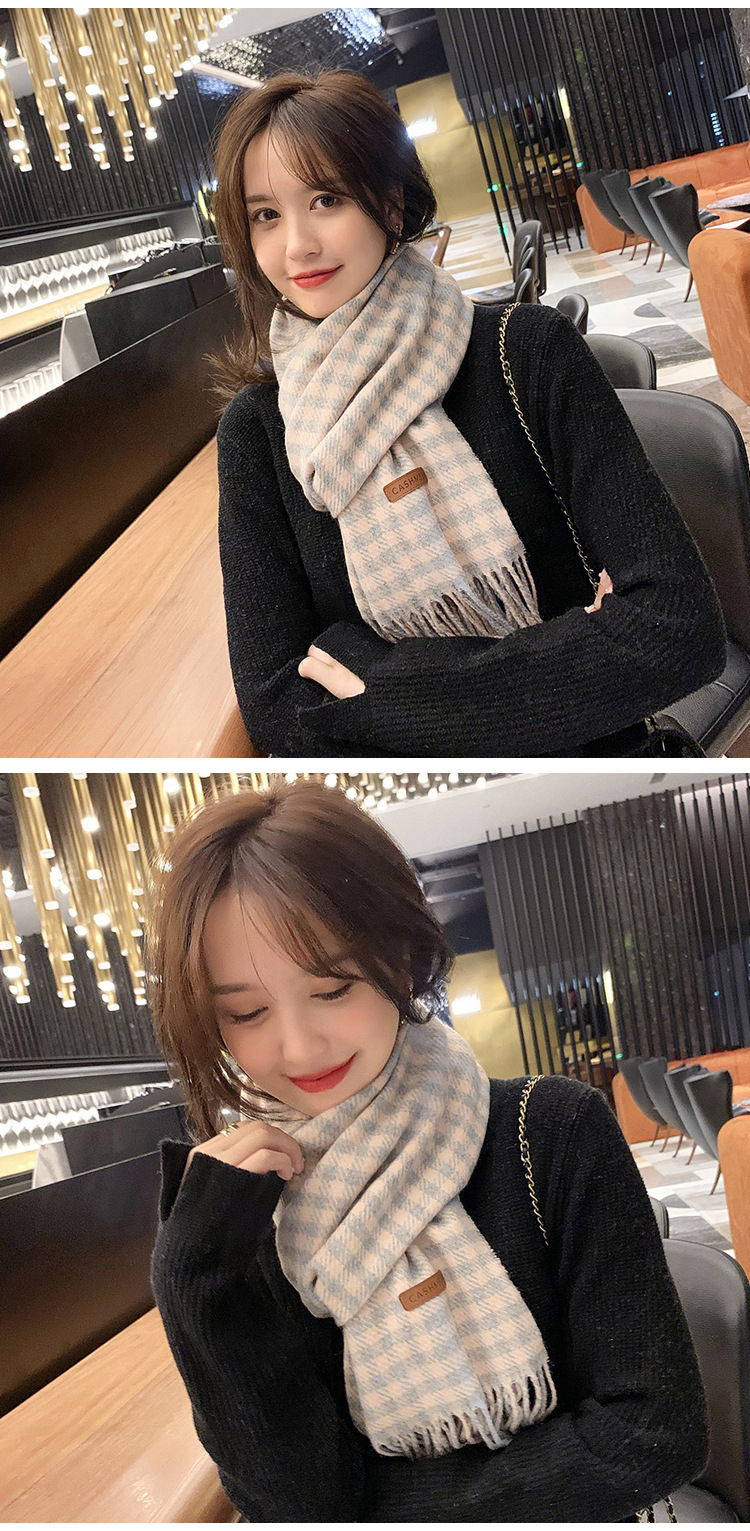Korean Wild Student Long Section Warm Thick Fashion Scarf display picture 15