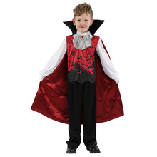 万圣节学校儿童扮演舞台道具服装学校表演服饰蝙蝠吸血小男孩