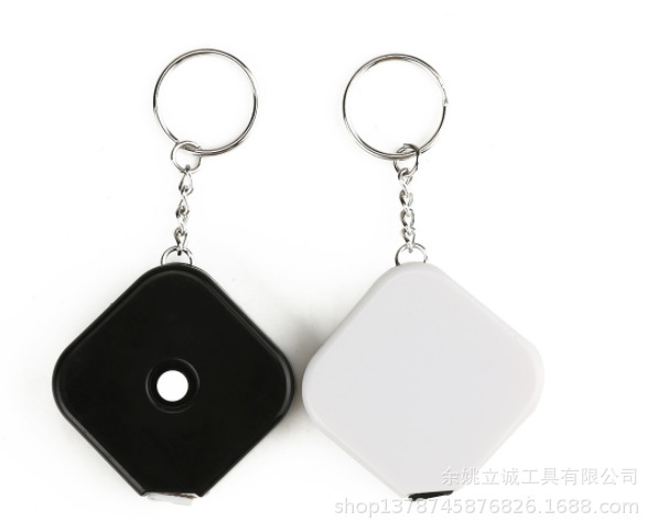 便捷式迷你卷尺 钥匙扣小挂件方形1.5米小卷尺 随身带礼品尺