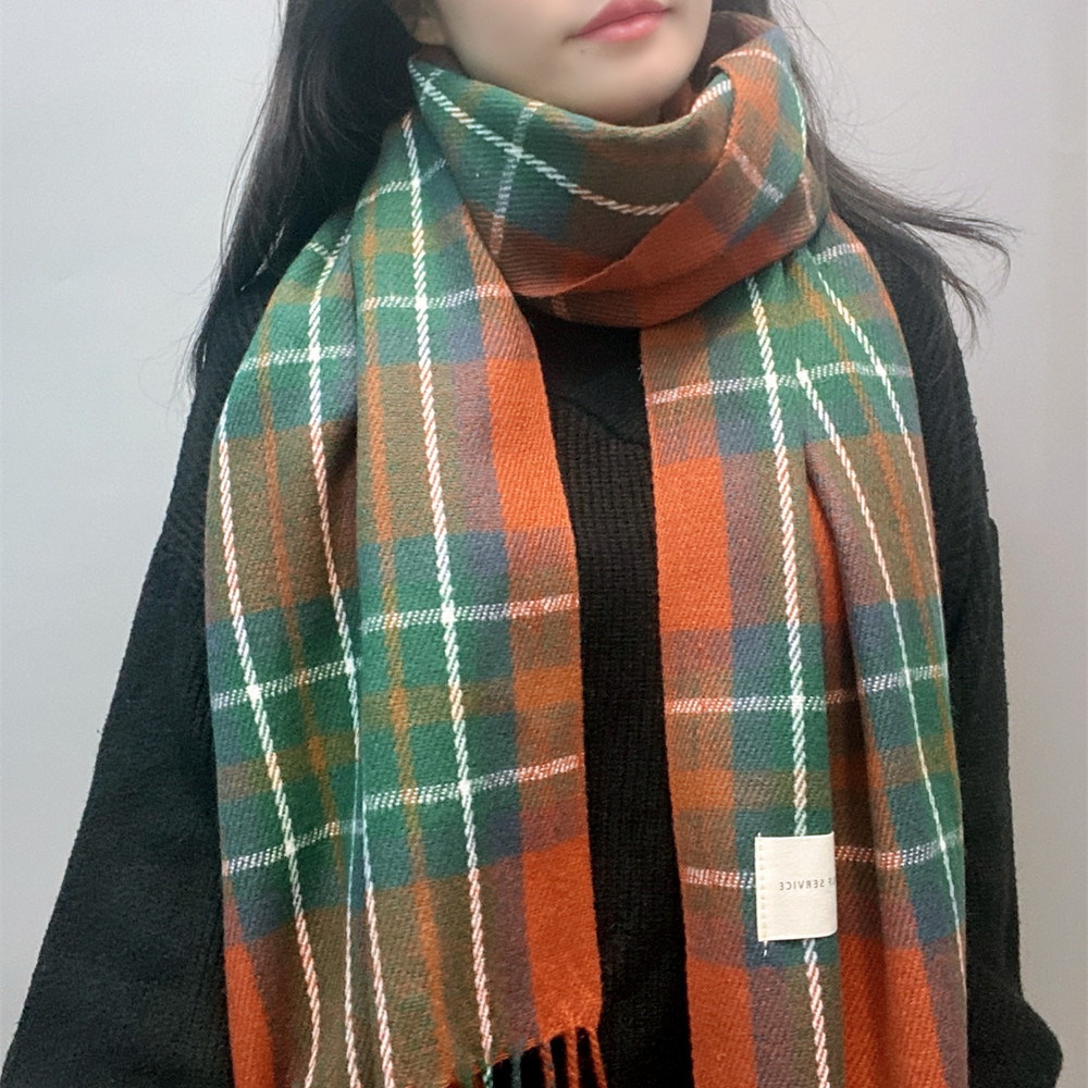 Imitation Cashmere Plaid Scarf display picture 19