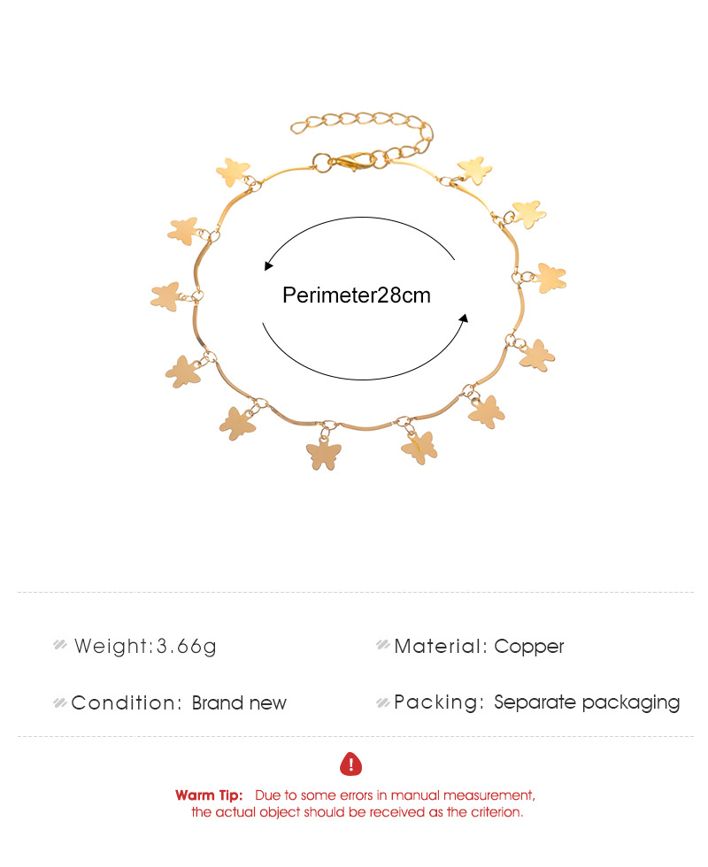 new footwear fashion multilayer tassel pendant butterfly anklet ethnic style simple beach foot chain