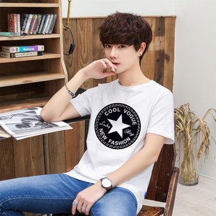 2022 new summer men's short-sleeved T-shirt round neck trendy fashion T-shirt tops wholesale