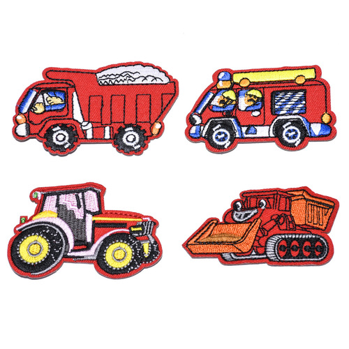 Car Truck Embroidered Fabric Labels Clothing Bags Phone Cases Self-adhesive Patch Stickers Universal Cute Small Embroidered Tags
