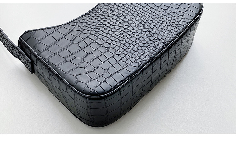 Crocodile pattern armpit women, niche design, high-end PU styling handbag, Korean version shoulder bag for women_voghion.com