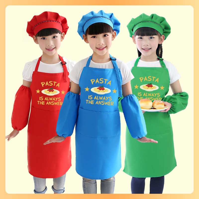 Lindo anti-fouling delantal para niños logotipo personalizado hogar cocina comedor jardín de infantes arte pintura ropa impresión