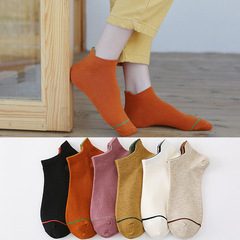 2020 New Women's Spring and Summer Versatile Solid Color Boat Socks Cotton Heel 3D Short Socks Direct Manufacturer Sale Women's Socks