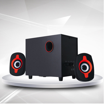 LEnRuE蓝悦 C5笔记本电脑音箱木质音响家用办公低音炮可定制LOGO