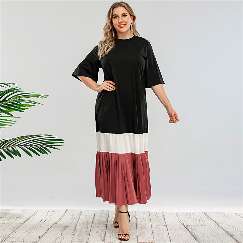 stitching plus size loose ethnic style dress nihaostyles clothing wholesale NSWCJ85255