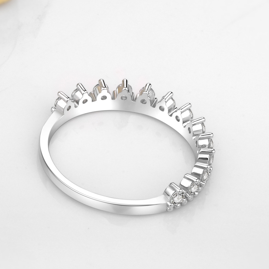 Set de bagues empilables minimalistes avec zircons pour femme_voghion.com