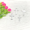 Stainless Steel Cross Small Pendant Cross Trigger Multi -Speed DIY Earrings Accessories Factory Price Wholesale