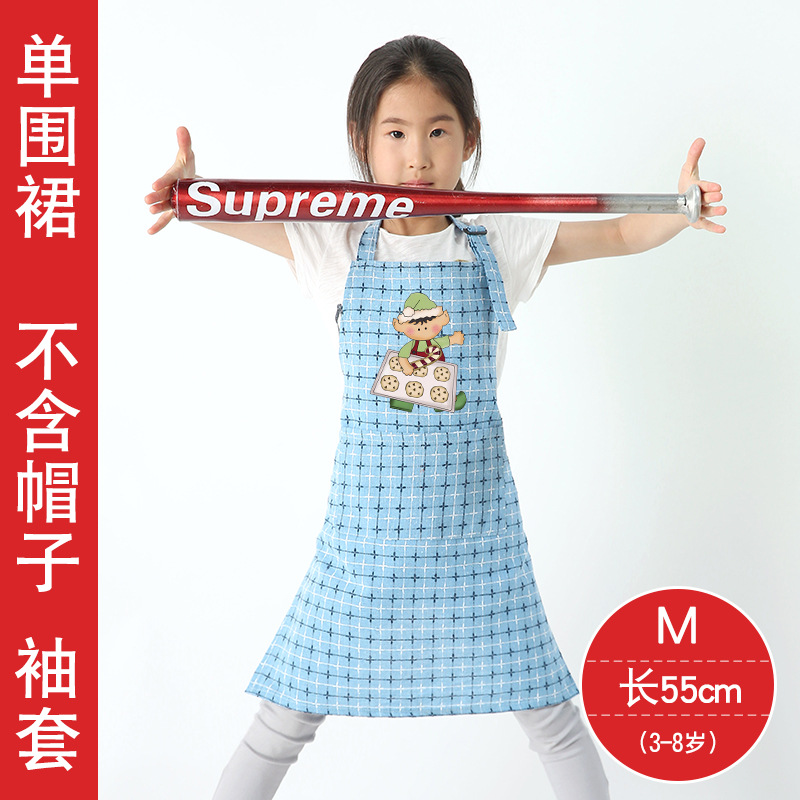 Delantal antiincrustante de dibujos animados para niños clase hecha a mano para hornear pintura graffiti jardín de infantes arte pintura comer Halter lindo