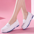 新款大气垫护士鞋白色女鞋舒适坡跟医院小白鞋