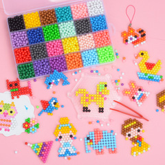 水霧珠套裝手工diy玩具免燙拼豆豆手工diy創意水霧粘珠