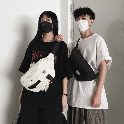 Chest pack Chaopai canvas High-capacity The single shoulder bag man knapsack leisure time personality Inclined shoulder bag new pattern Hip hop Waist pack