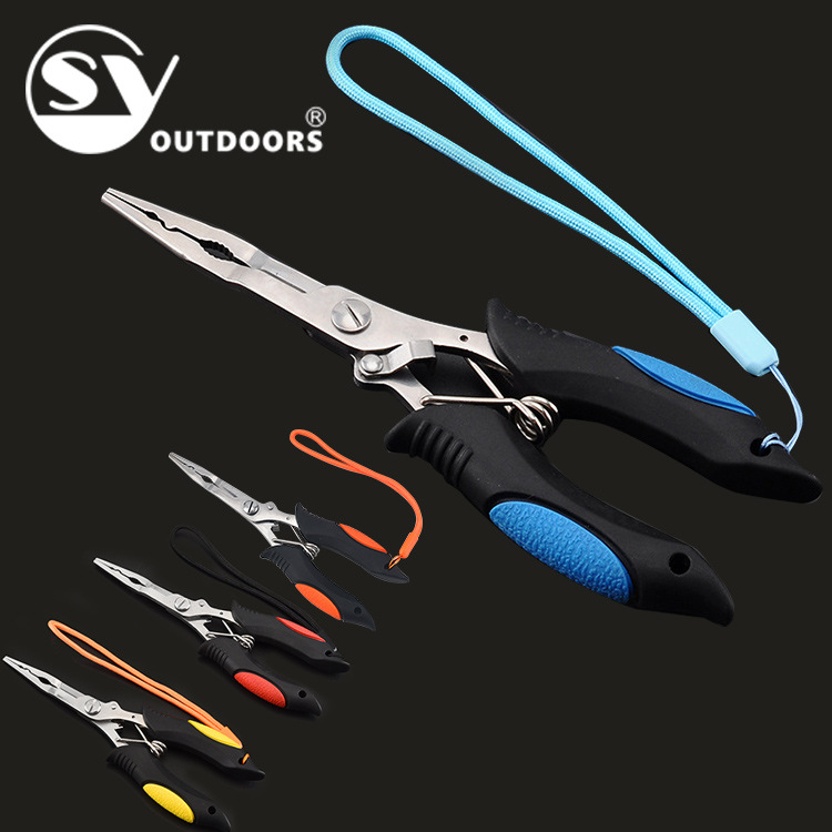 Factory Direct Stainless Steel Multi-function Needle-nosed Fishing Pliers Fishing Line Scissors/fishing Pliers Quality Outdoor Fishing Gear