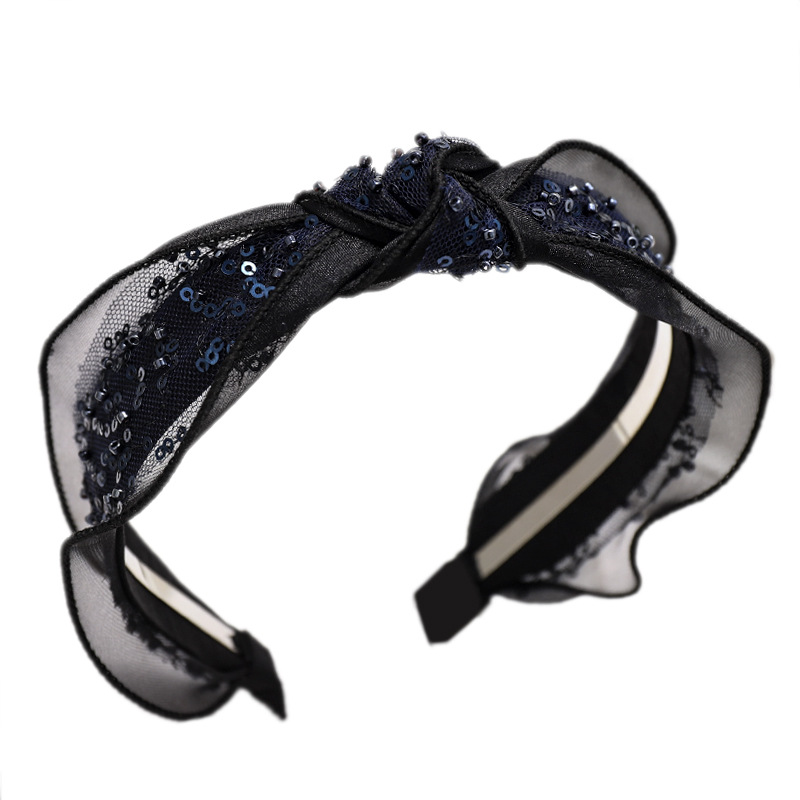 Korean New Fashion Cloth Lace Sequins Cheap Headband Wholesale display picture 10