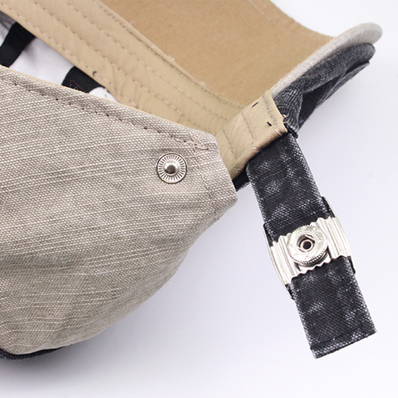 Gespleißter Entenschnabelhut aus reiner Baumwolle, schattenspendende Sonnenschutz-Baskenmütze, modischer und lässiger Herrenhut_voghion.com