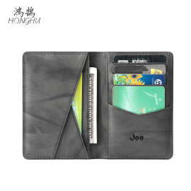 定制复古真皮卡包两折简约超薄多功能银行证件卡包牛皮零钱卡套