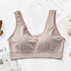 Cotton lace top with cups, vest, sports supporting wireless bra, comfortable underwear, strap bra, beautiful back