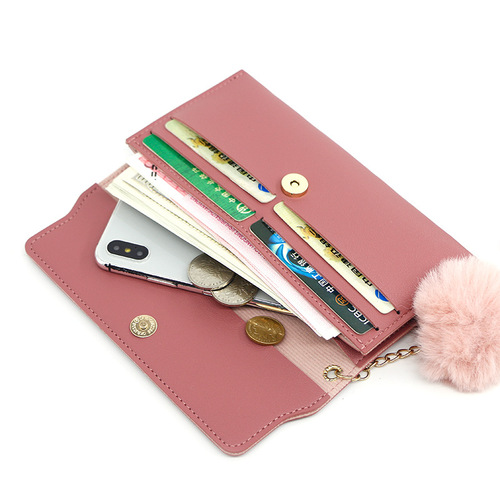 Casual and elegant new style women's long wallet butterfly flower simple change bank card ID wallet clutch bag