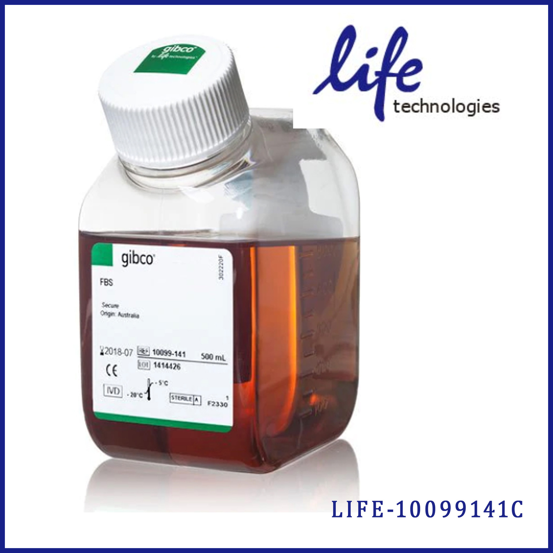 LIFE Invitrogen 10099141C 澳洲胎牛血清，500ML