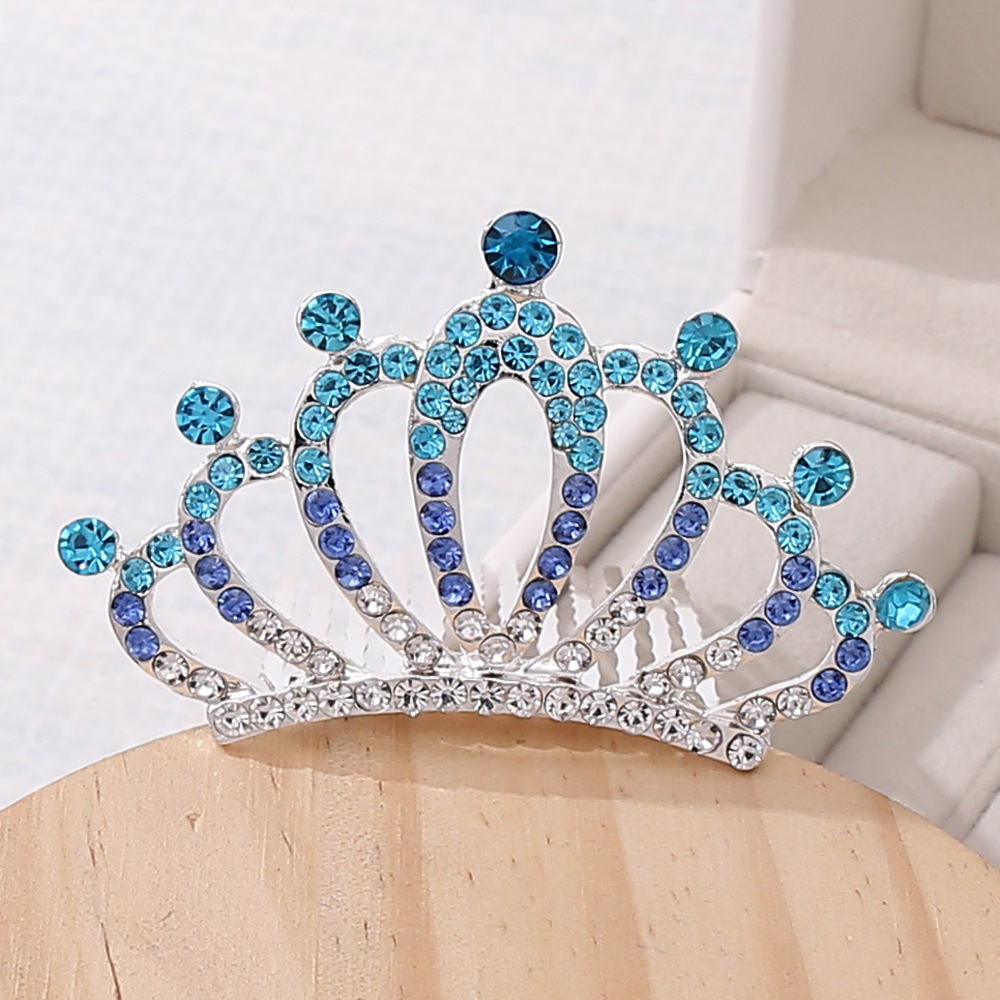 Fashion Crown Alloy Inlay Rhinestones Hair Combs 1 Piece display picture 3