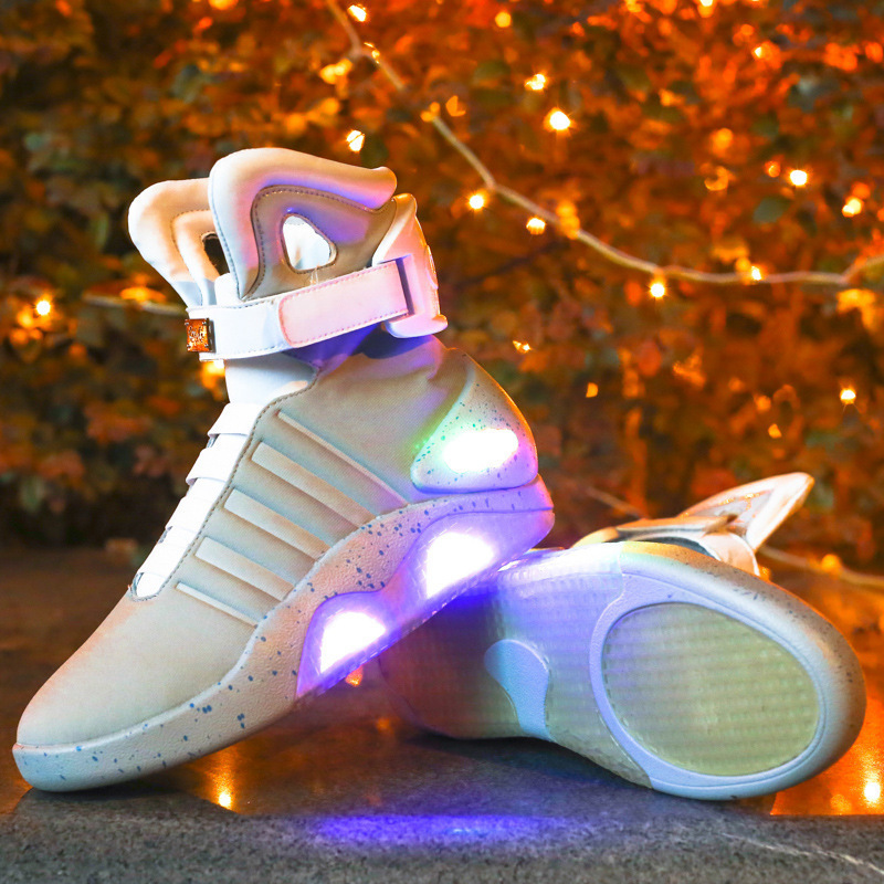 USB charging high-top luminous shoes trendy shoes Air Force One light shoes back to the future shoes King light-emitting shoes wholesale USB charging high-top luminous shoes trendy shoes Air Force One light shoes back to the future shoes King light-emitting shoes wholesale