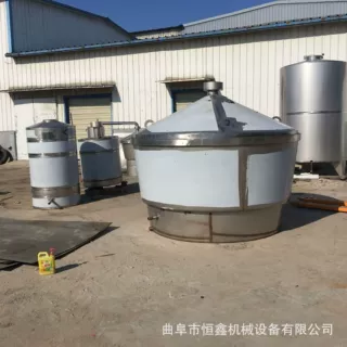 定做小型酱香型不锈钢蒸锅配套水箱冷却器 不锈钢酿酒设备生产