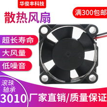 微型3010直流风扇  12V5V双滚珠3CM/厘米散热风扇 脱毛仪方形风扇