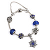 Blue starry sky, beaded bracelet, wholesale, handmade, with snowflakes